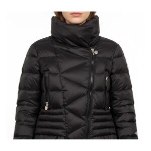 Interdee Black Women Paris Fashion Down Puffer Jacket Size‎ Small  NWOT 17"x30"